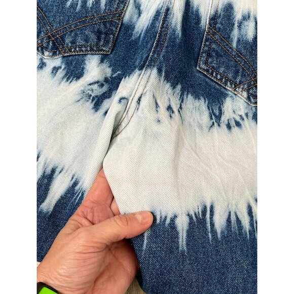 Gerard Darel Tie-Dye Wide-Leg Denim Jeans (High Rise) Size 34 EU, US 2 - Picture 10 of 13
